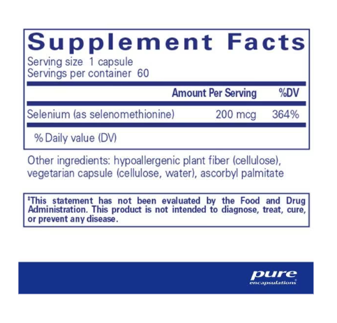 Selenium (selenomethionine) by Pure Encapsulations