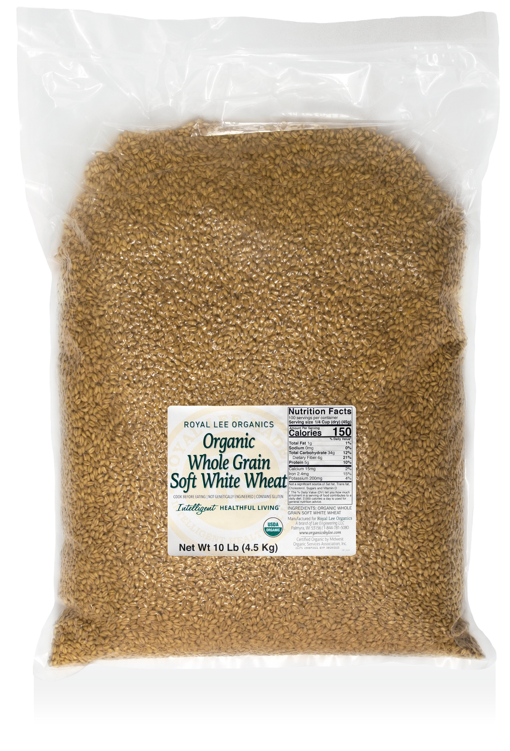 Soft White Wheat Berries, 1 - 10lb. Bag