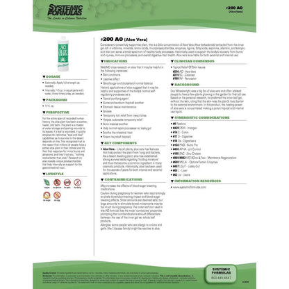 AO Aloe Vera by Systemic Formulas