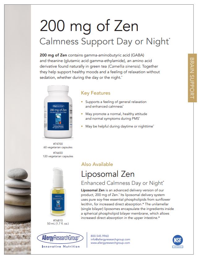 200 Mg Zen by Allergy Research Group