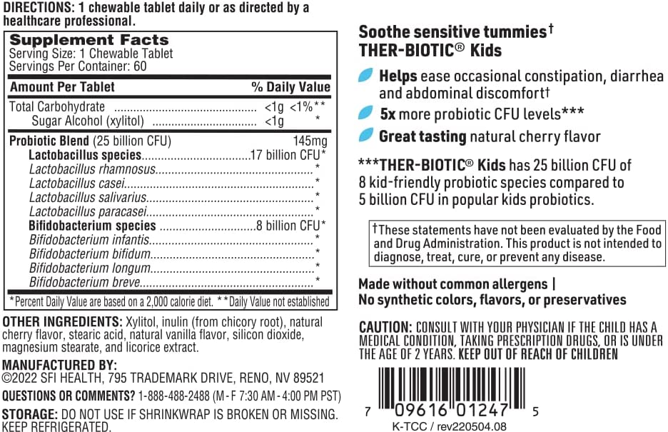 Ther-Biotic Kids (children's chewable) by SFI Health