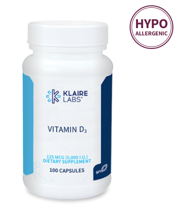 Vitamin D3 (5,000 IU) Capsules by Klaire Labs