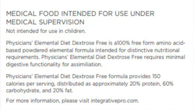 Physicians' Elemental Diet Dextrose Free by Integrative Therapeutics