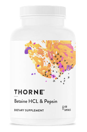 Betaine HCL & Pepsin (450 caps) by Thorne Research