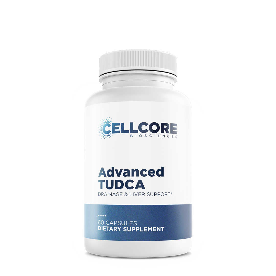 CellCore Advanced TUDCA liver support bile acid supplement bottle