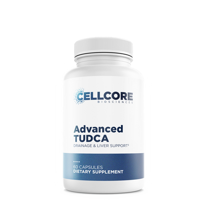 CellCore Advanced TUDCA liver support bile acid supplement bottle