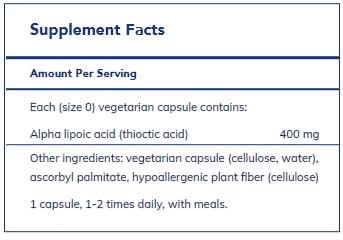 Alpha Lipoic Acid 400 mg  by Pure Encapsulations