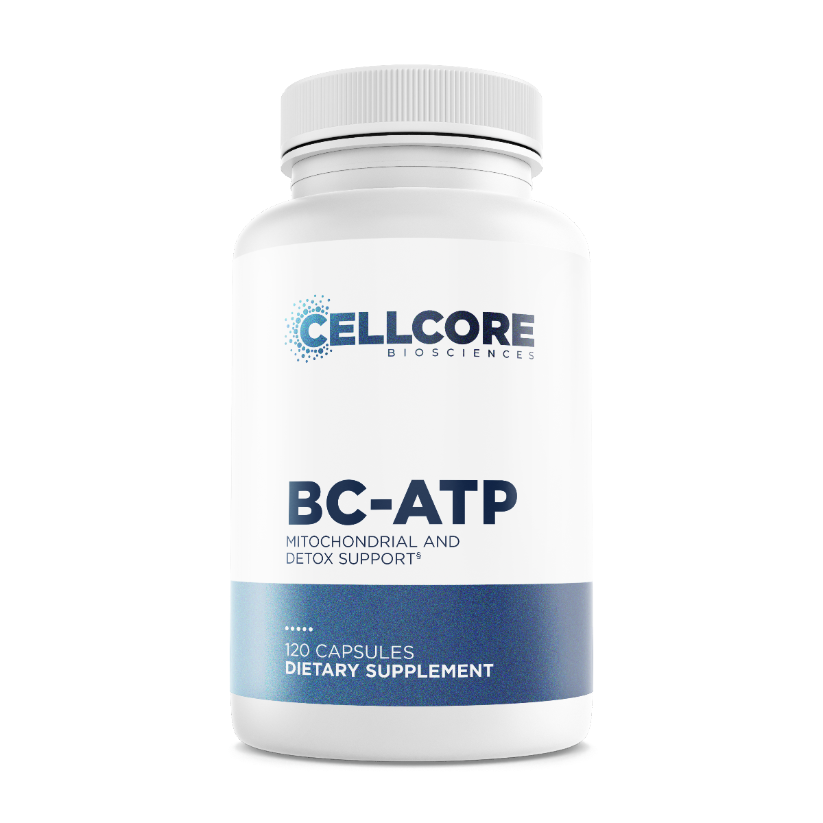 CellCore BC-ATP mitochondrial energy and detox support supplement bottle