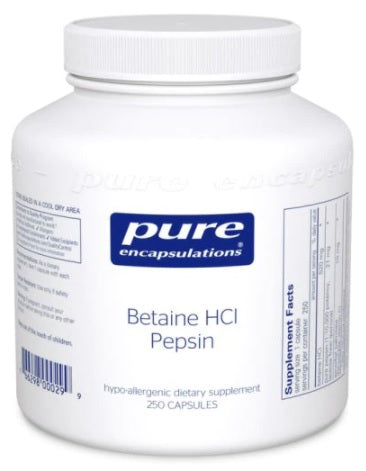 Betaine HCl Pepsin 250ct  by Pure Encapsulations