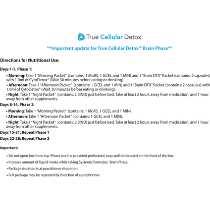 True Cellular Detox: Brain Phase by Systemic Formulas
