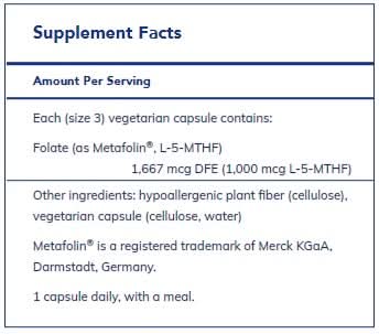 Folate 1000 90's  by Pure Encapsulations