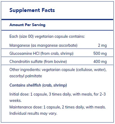 Glucosamine Chondroitin with Manganese  by Pure Encapsulations