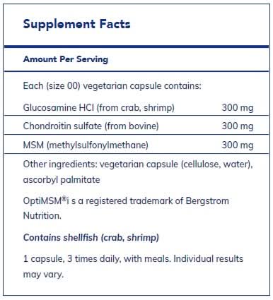 Glucosamine Chondroitin with MSM  by Pure Encapsulations