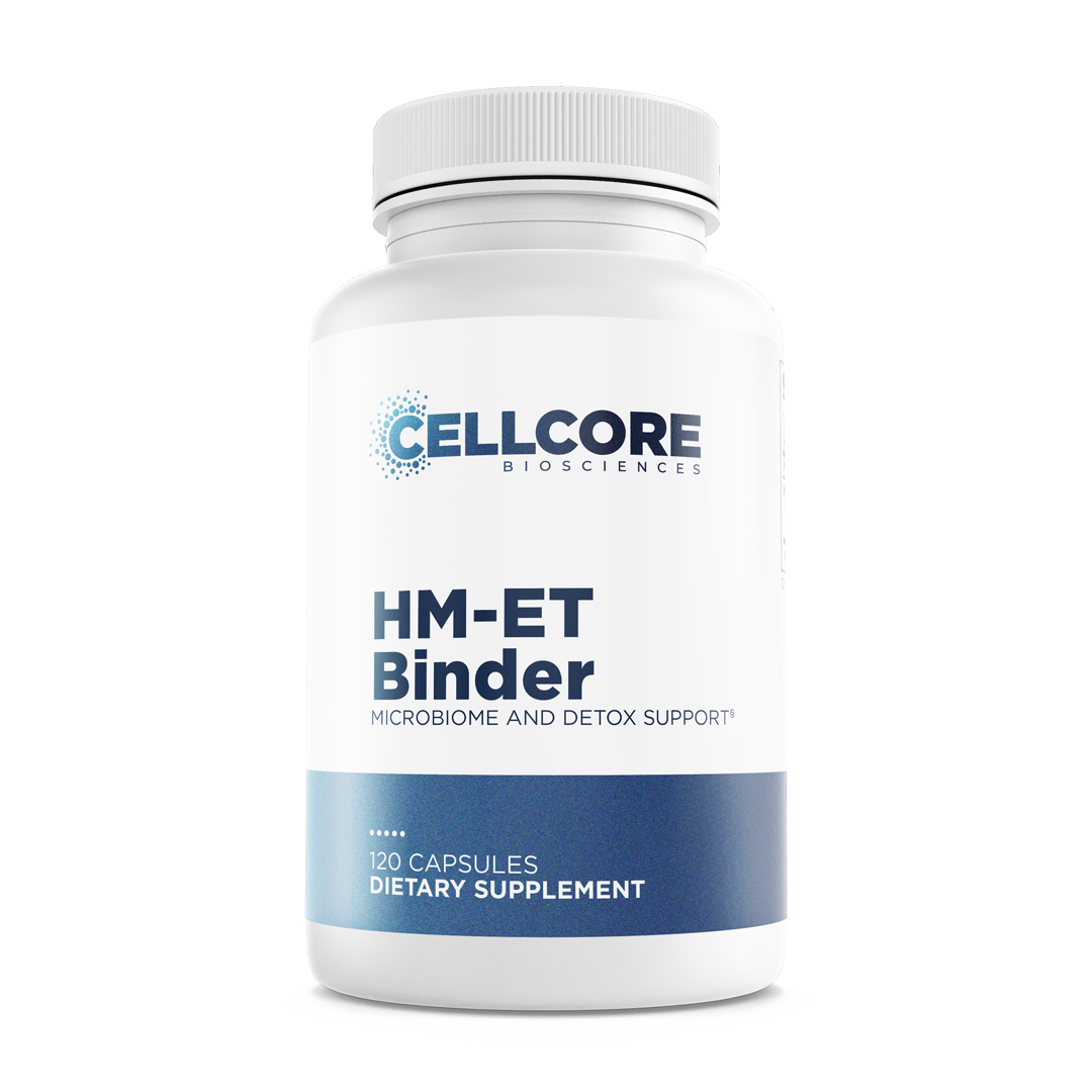 CellCore HM-ET Binder heavy metal and toxin binder supplement bottle