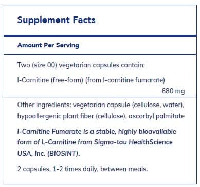 l-Carnitine fumarate 120's  by Pure Encapsulations
