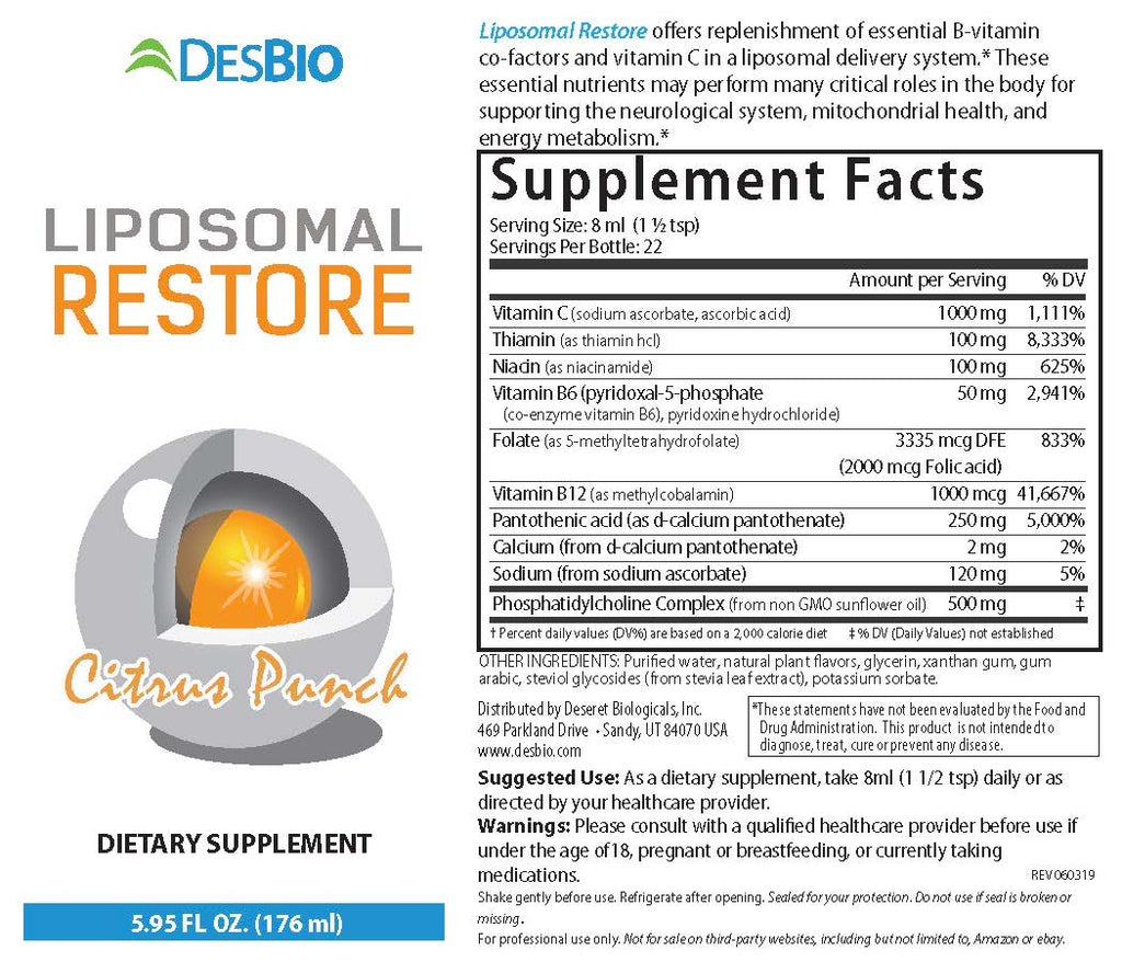 Liposomal Restore by Deseret Biologicals