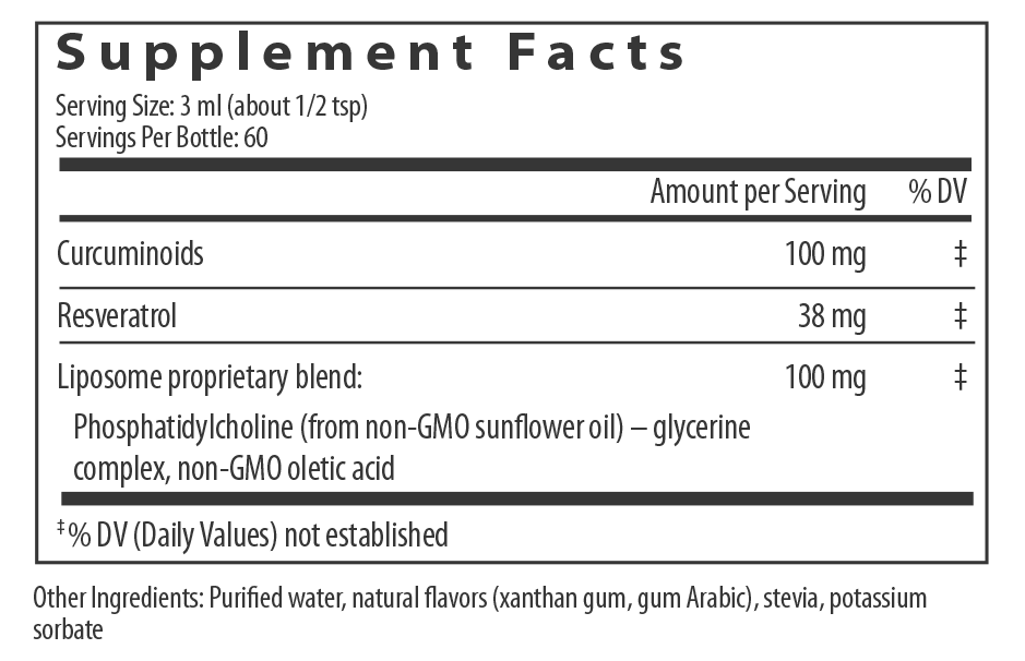 Liposomal Resveratrol Curcumin by DesBio