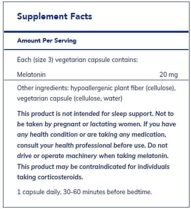 Melatonin 20 mg  by Pure Encapsulations