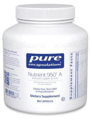 Nutrient 950 A without copper & iron 180's By Pure Encapsulations