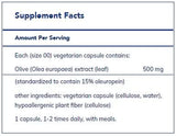 Olive Leaf extract  by Pure Encapsulations