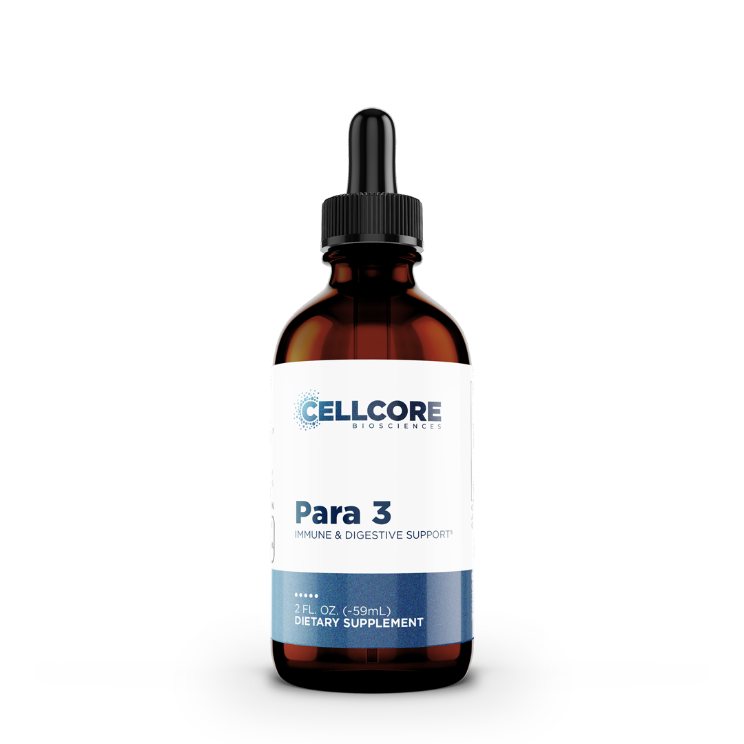 CellCore Para 3 immune and sinus support liquid dropper bottle