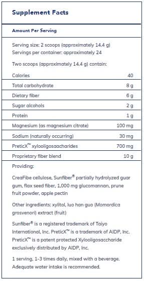 PureLean Fiber 343 g by Pure Encapsulations