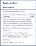 Q-Gel (Hydrosoluble CoQ10) 100 mg 60's by Pure Encapsulations