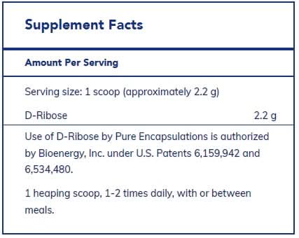 Ribose Powder 250 g. by Pure Encapsulations