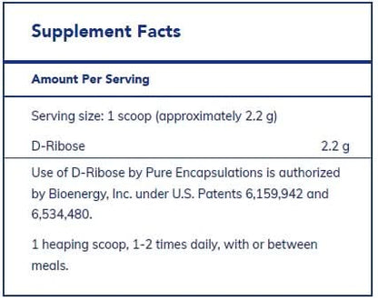 Ribose Powder 250 g. by Pure Encapsulations