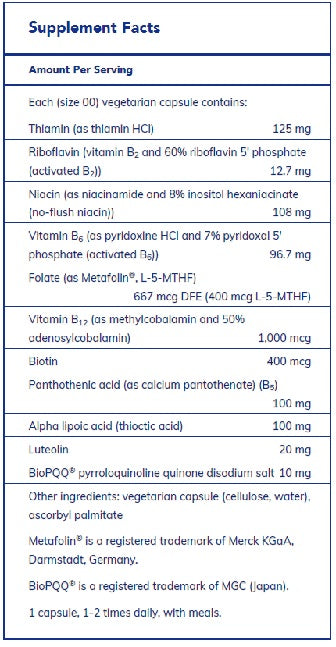 Ultra B-Complex W/ PQQ By Pure Encapsulations