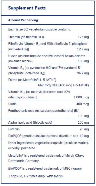 Ultra B-Complex w/ PQQ by Pure Encapsulations