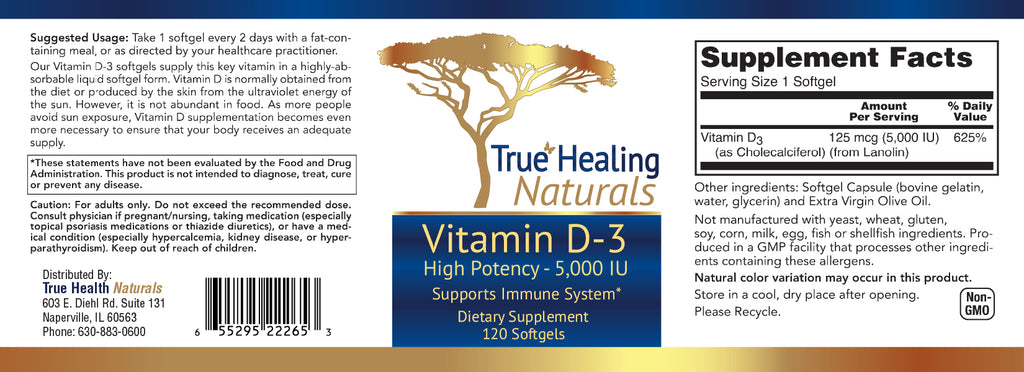 Vitamin D3 Drops by True Healing Naturals