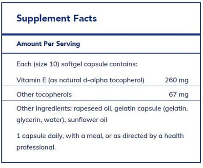 Vitamin E (with mixed tocopherols) by Pure Encapsulations